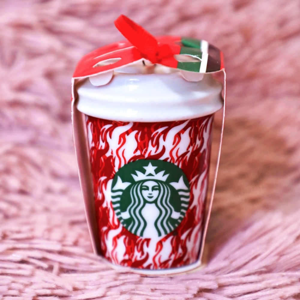 2018 Starbucks Houndstooth Cup Christmas Ornament